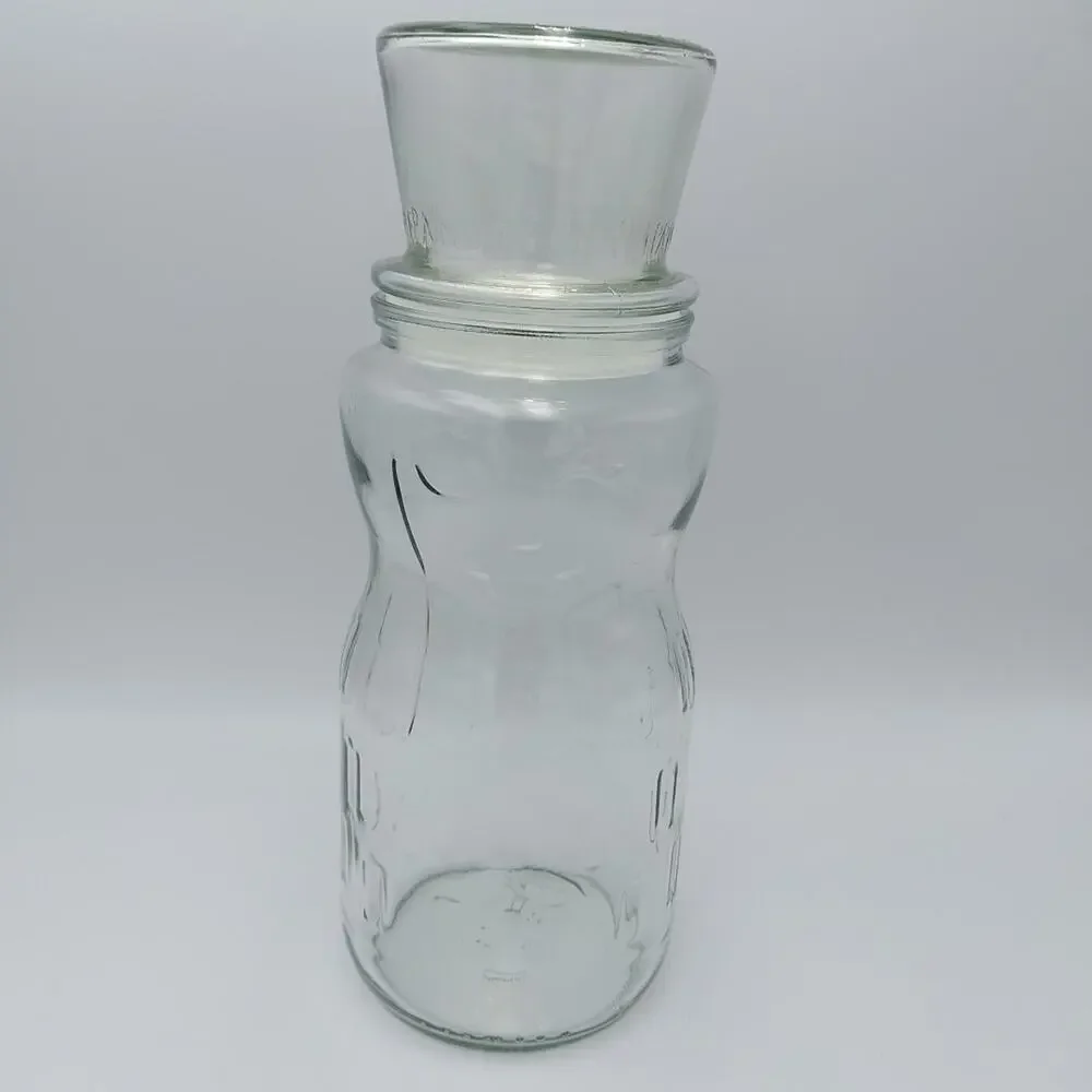 VTG 1991‎ Planters Mr Peanut Happy Holidays Glass Canister Jar 9.5”